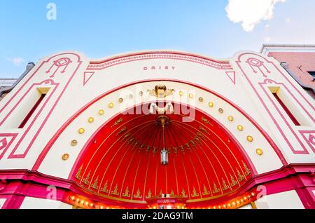 Das alte Daisy Theater ist in der Beale Street am 12. September 2015 in Memphis, Tennessee, zu sehen. Das historische Theater wurde 1912 erbaut und 1913 eröffnet. Stockfoto