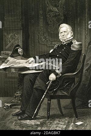 WINFIELD SCOTT (1786-1866) amerikanischer Militärkommandant und Politiker um 1862 Stockfoto