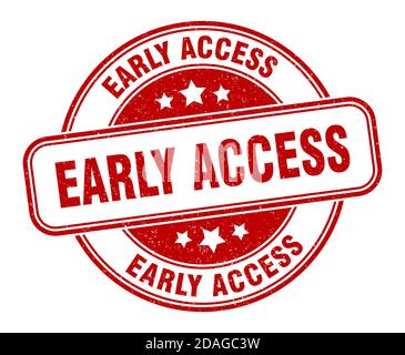 Early Access Stempel. Early Access Schild. Rundes Grunge Etikett Stock Vektor