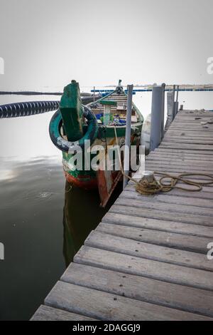 Bootsfahrt über die Lagune 1, Abidjan, Elfenbeinküste Stockfoto