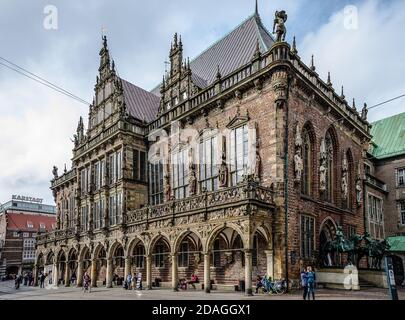 Bremer Rathaus Sitz des Senatspräsidenten und Bürgermeisters der Freien Hansestadt Bremen, Stockfoto