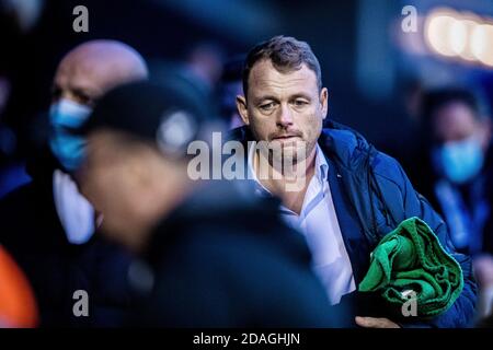 Kolding, Dänemark. November 2020. Vorsitzender Jacob Nielsen von AGF beim dänischen Sydbank Cup-Spiel zwischen Kolding IF und Aarhus GF im Autocentralen Park in Kolding. (Foto Kredit: Gonzales Foto/Alamy Live News Stockfoto