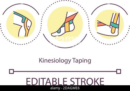 Kinesiologie Taping Concept Icon Stock Vektor