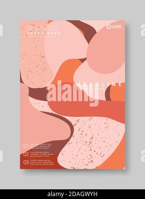 Handgezeichnete Texturposter. Abstrakte Doodle Banner mit modernen trendigen geometrischen Formen und Grunge Texturen. Vektorset, Abbildung Stock Vektor