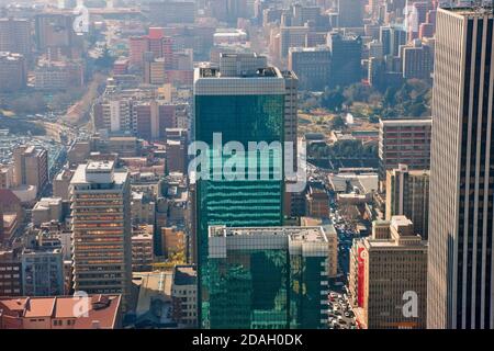 Stadtbild in der Innenstadt von Johannesburg, Südafrika Stockfoto