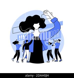 Massenprotest abstrakte Konzept Vektor Illustration. Stock Vektor