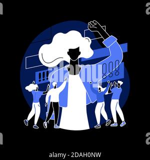 Massenprotest abstrakte Konzept Vektor Illustration. Stock Vektor