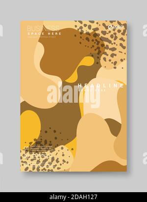 Handgezeichnete Texturposter. Abstrakte Doodle Banner mit modernen trendigen geometrischen Formen und Grunge Texturen. Vektorset, Abbildung Stock Vektor