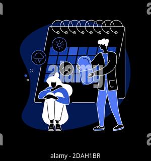 Saisonale affektive Störung Behandlung abstraktes Konzept Vektor Illustration. Stock Vektor