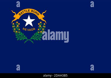 Flagge des US-Bundesstaates Nevada Stock Vektor