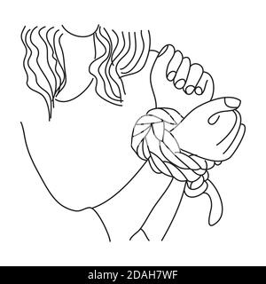Illustration Handgezeichnete Freiheit von Frauen von Gewalt Stock Vektor