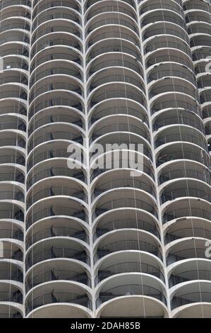 Corn Cob Tower oder Marina City Tower in Chicago Stockfoto