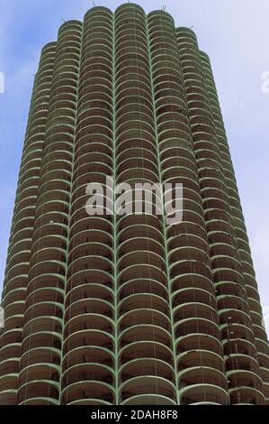 Corn Cob Tower oder Marina City Tower in Chicago Stockfoto