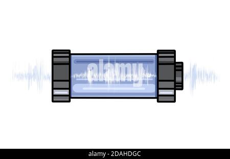 Abbildung skizzieren Cartoon geladene Batterien mit elektrischer Ladung, Resonanz. Vektor Kontur buntes Element für mobile Schnittstelle, Banner und Ihre Stock Vektor