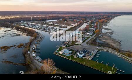 Nov 12 2020 Turkey Point Ontario Canada Aerial Herbst 2020. Luke Durda/Alamy Stockfoto