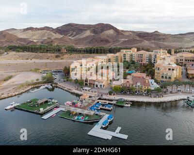 Luftaufnahme des wunderschönen Lake Las Vegas Gegend Nevada Stockfoto