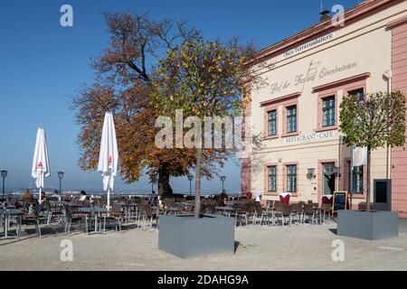 Geographie / Reisen, Deutschland, Rheinland-Pfalz, Koblenz, Café auf der Festung Ehrenbreitstein in Ge, Additional-Rights-Clearance-Info-not-available Stockfoto