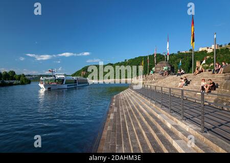 Geographie / Reisen, Deutschland, Rheinland-Pfalz, Koblenz, Blick in die deutsche Ecke, Fortre, Additional-Rights-Clearance-Info-not-available Stockfoto