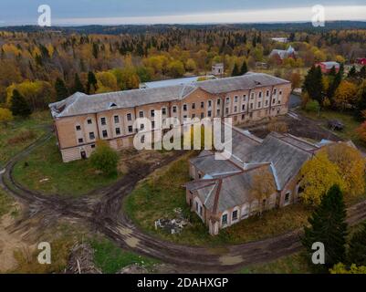 Oktober 2020 - Solovki. Das Gefängnisgebäude auf Solowki. Russland, Archangelsk Region Stockfoto