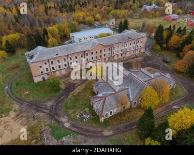 Oktober 2020 - Solovki. Das Gefängnisgebäude auf Solowki. Russland, Archangelsk Region Stockfoto