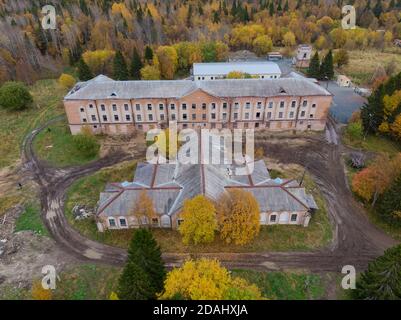 Oktober 2020 - Solovki. Das Gefängnisgebäude auf Solowki. Russland, Archangelsk Region Stockfoto