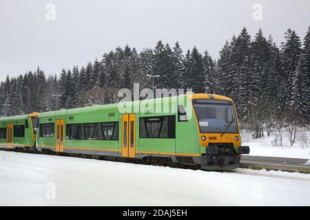 Bahnhof in Bayerisch Eisenstein. Bayern. Deutschland Stockfoto