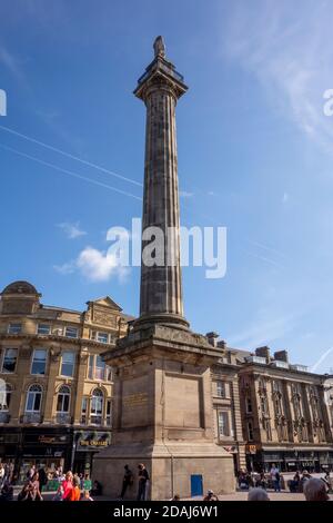 Gray's Monument, Column Monument für den 2. Earl Grey, Newcastle upon Tyne, Großbritannien Stockfoto