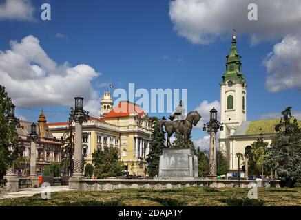 Piata Unirii (Union Square) in Oradea. Rumänien Stockfoto