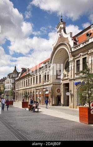 Markt am Republicii Boulevard in Oradea. Rumänien Stockfoto