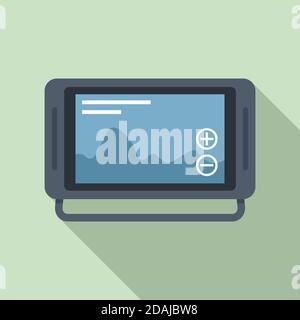 Echolot-Fathometer-Symbol, flache Ausführung Stock Vektor