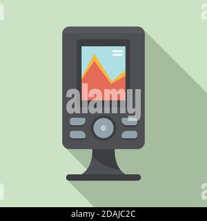 Fishfinder Echolot-Symbol, flaches Design Stock Vektor