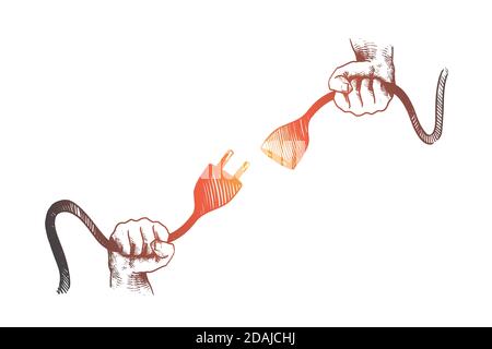 404 Fehlerseite nicht gefunden Konzept. Von Hand gezeichneter isolierter Vektor. Stock Vektor