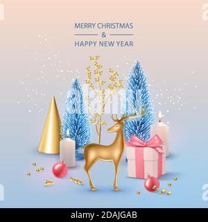 Banner zu Weihnachten und Neujahr Stock Vektor
