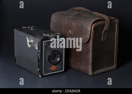 Warschau, Polen - 21. Mai 2019: AGFA vintage Kamera-Box-Typ Stockfoto