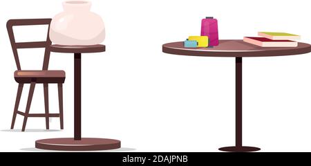 Tabellen für Craft-Vektor-Objekte gesetzt Stock Vektor