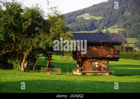 Traditionelle Architektur in Saint Gilgen, Österreich, Europa Stockfoto