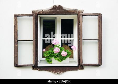 Traditionelle Architektur in Saint Gilgen, Österreich, Europa Stockfoto