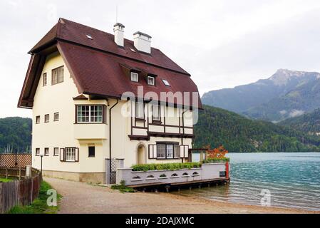 Traditionelle Architektur in Saint Gilgen, Österreich, Europa Stockfoto