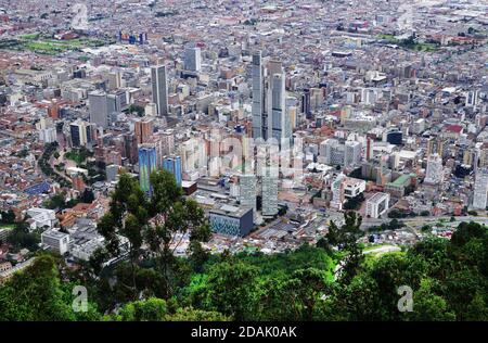 Bogota von Montserrate aus gesehen, Kolumbien, Südamerika Stockfoto