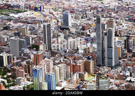 Bogota von Montserrate aus gesehen, Kolumbien, Südamerika Stockfoto