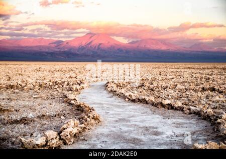 Wunderschöne Landschaften von den Altiplanos bei san pedro de atacama Stockfoto