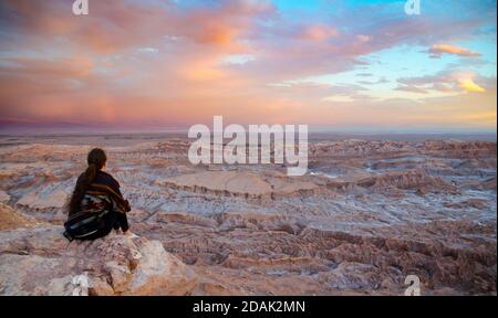 Wunderschöne Landschaften von den Altiplanos bei san pedro de atacama Stockfoto