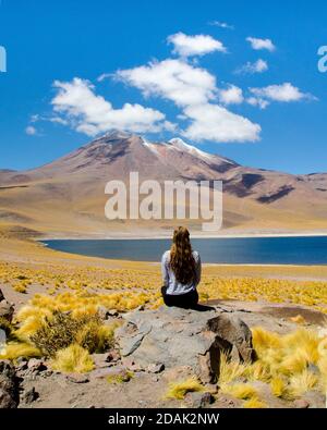 Wunderschöne Landschaften von den Altiplanos bei san pedro de atacama Stockfoto