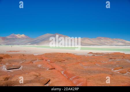 Wunderschöne Landschaften von den Altiplanos bei san pedro de atacama Stockfoto