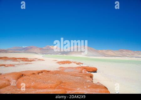 Wunderschöne Landschaften von den Altiplanos bei san pedro de atacama Stockfoto