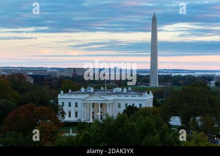 Washington DC das Whitehouse von der Nordseite erhöhte Position Stockfoto