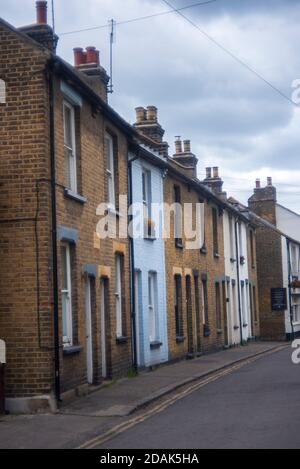 Häuser entlang der High St in Old Leigh, Leigh-on-Sea Essex Stockfoto