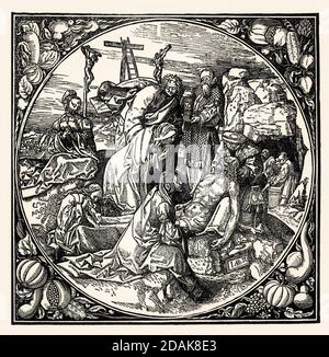 Entombment of Christ, 1514, Jacob Cornelisz van Oostsanen, Faksimile des 19. Jahrhunderts Stockfoto