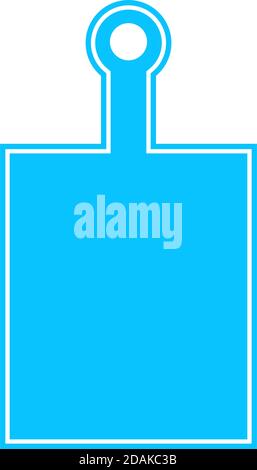 Schnittbrett Symbol flach. Blaues Piktogramm auf weißem Hintergrund. Symbol für Vektorgrafik Stock Vektor