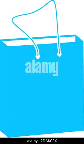 Verpackungssymbol flach. Blaues Piktogramm auf weißem Hintergrund. Symbol für Vektorgrafik Stock Vektor